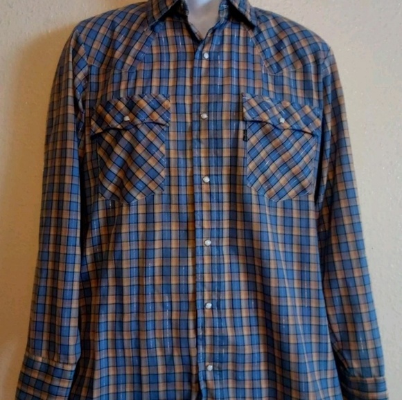 Vintage Levi's Western Long Sleeve Pearl Snap - Picture 4 of 4